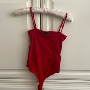 Red Brandy Melville body suit